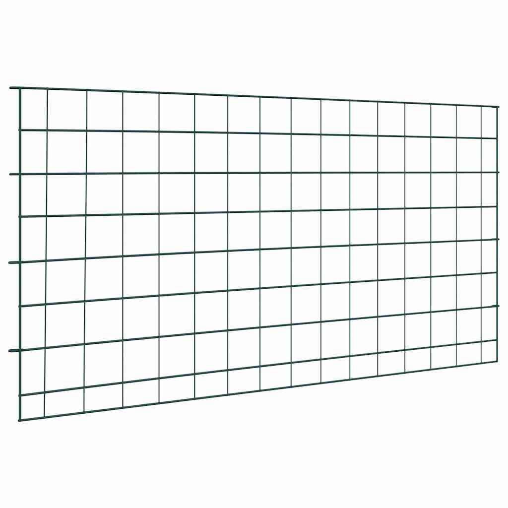 Vidaxl Teichzaun-Set 5-teilig grün 100 x 50 cm Stahl