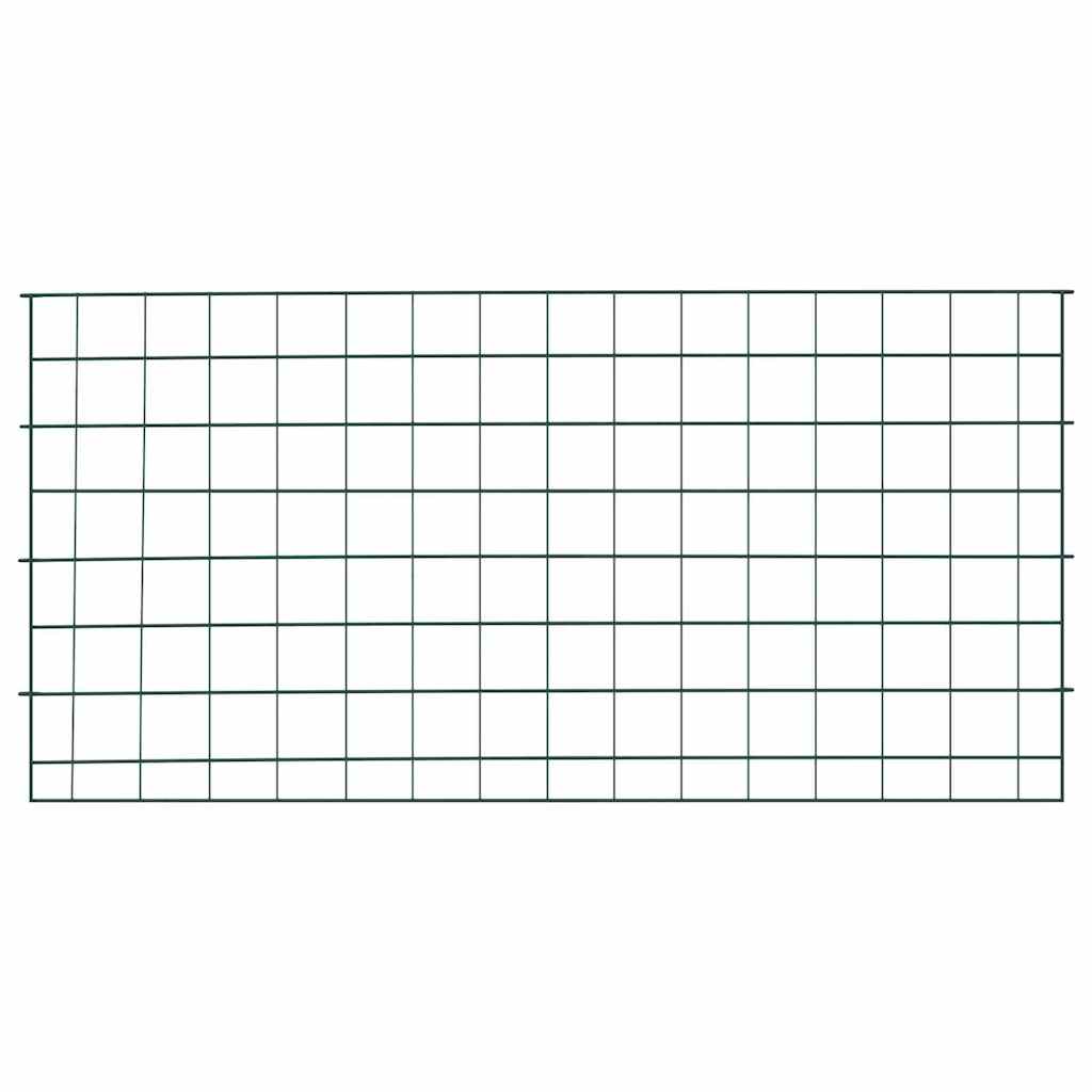 Vidaxl Teichzaun-Set 5-teilig grün 100 x 50 cm Stahl