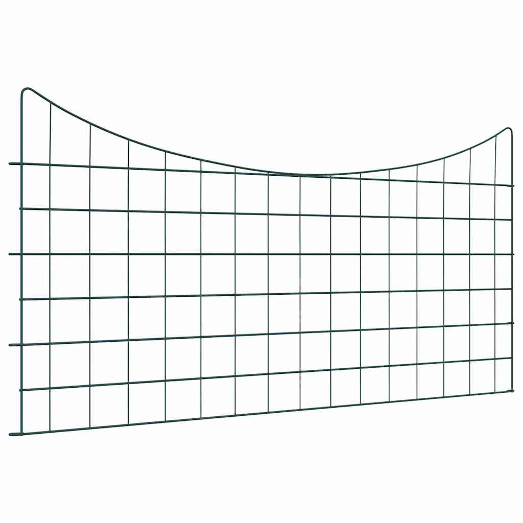 Vidaxl Teichzaun-Set 5-teilig grün 100 x 50 cm Stahl