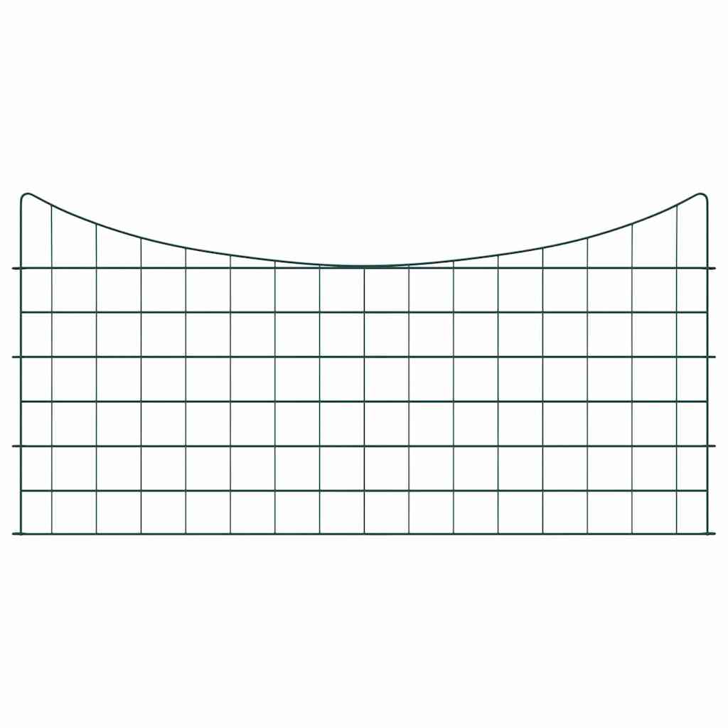 Vidaxl Teichzaun-Set 5-teilig grün 100 x 50 cm Stahl