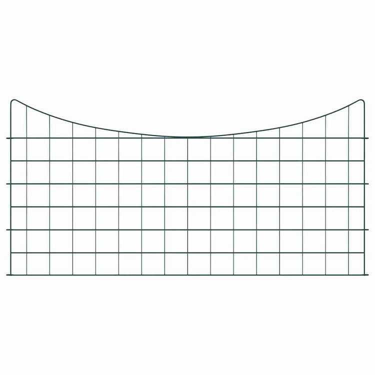 Vidaxl Teichzaun-Set 5-teilig grün 100 x 50 cm Stahl