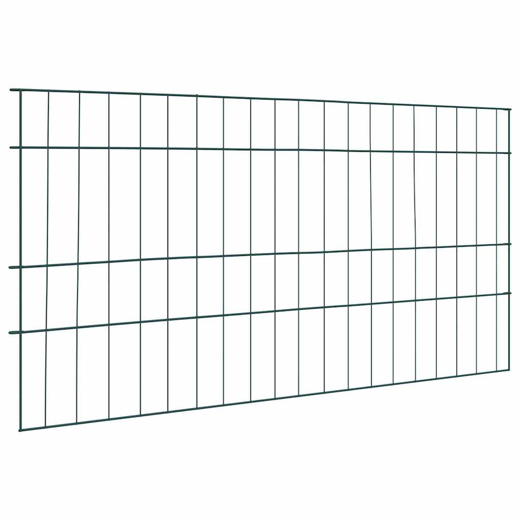 Vidaxl Teichzaun-Set 5-teilig grün 100 x 50 cm Stahl
