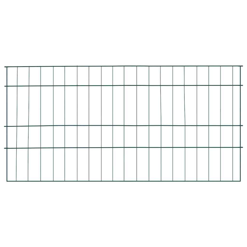 Vidaxl Teichzaun-Set 5-teilig grün 100 x 50 cm Stahl