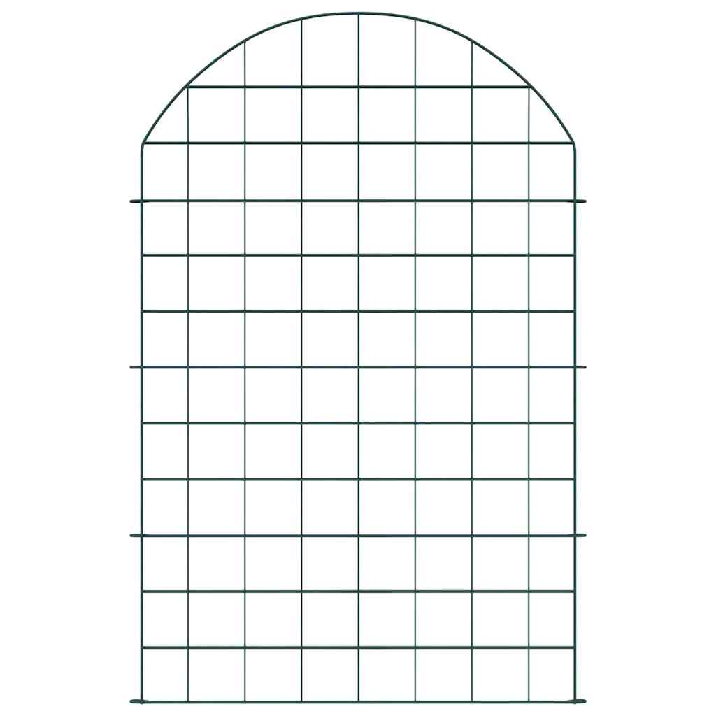 Vidaxl Teichzaun-Set 8-teilig grün 50 x 80 cm Stahl