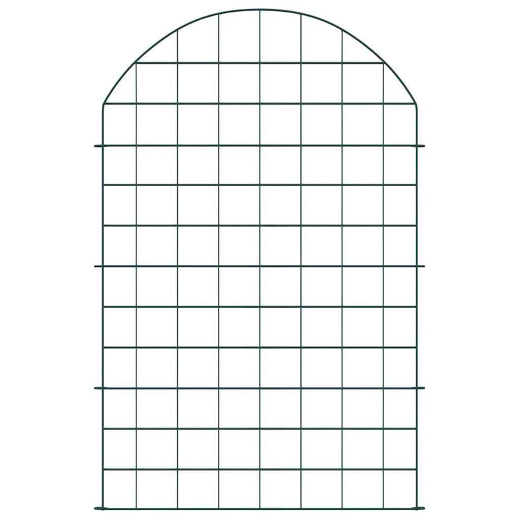 Vidaxl Teichzaun-Set 8-teilig grün 50 x 80 cm Stahl