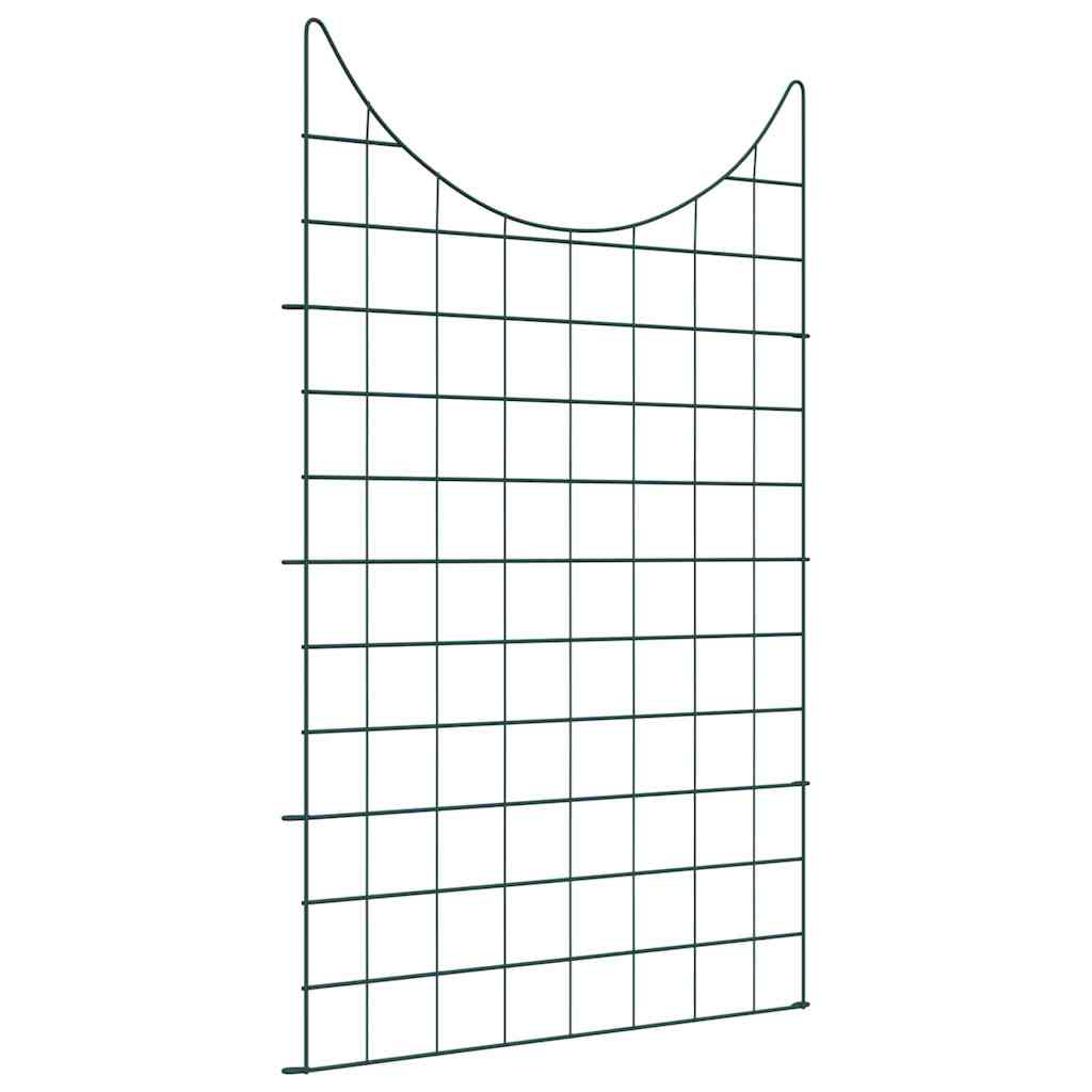 Vidaxl Teichzaun-Set 8-teilig grün 50 x 80 cm Stahl