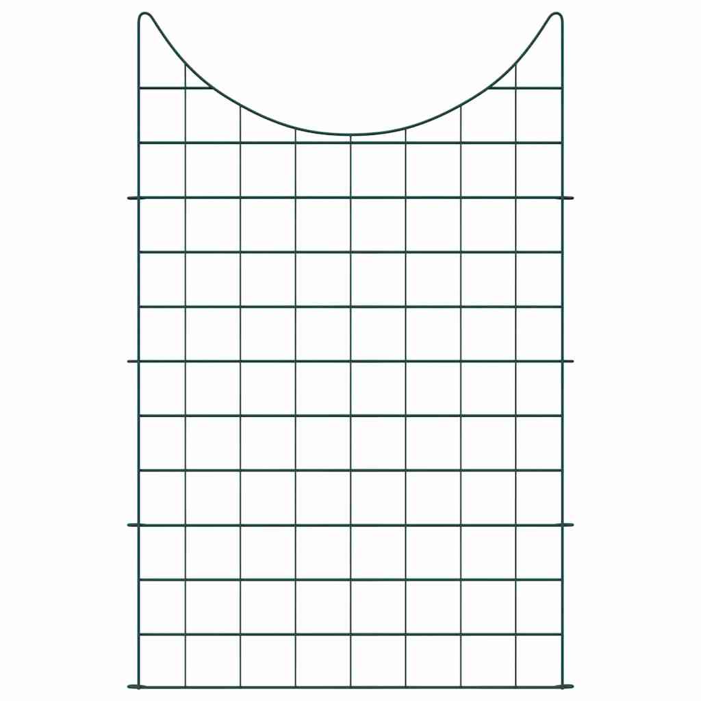 Vidaxl Teichzaun-Set 8-teilig grün 50 x 80 cm Stahl
