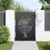 VidaXL Gartentor mit Schloss schwarz 85 x 125 cm pulverbeschichteter Stahl
