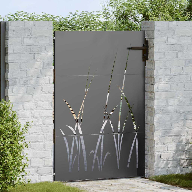 VidaXL Gartentor mit Schloss schwarz 85 x 125 cm pulverbeschichteter Stahl