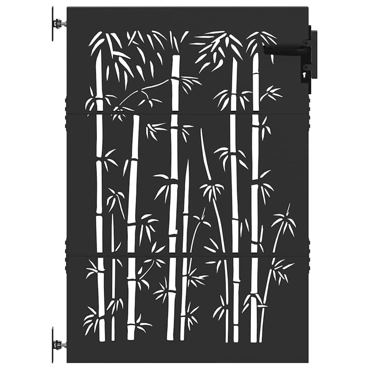 Vidaxxl Gartentor mit Schloss schwarz 85 x 150 cm pulverbeschichteter Stahl