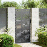 VidaXL Gartentor mit Schloss schwarz 85 x 200 cm pulverbeschichteter Stahl - afbeelding 1