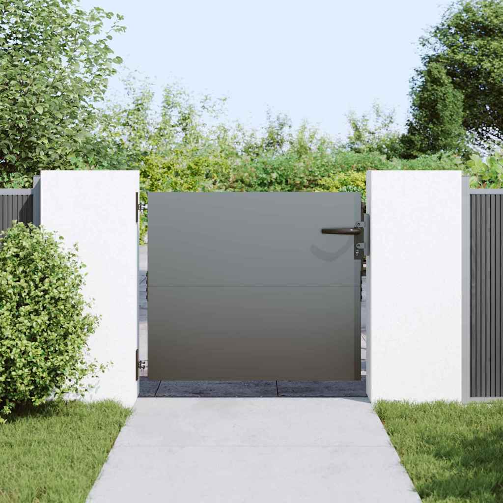 VidaXL Gartentor mit Schloss schwarz 85 x 100 cm pulverbeschichteter Stahl