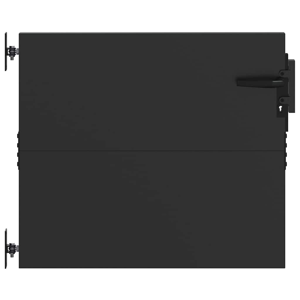VidaXL Gartentor mit Schloss schwarz 85 x 100 cm pulverbeschichteter Stahl