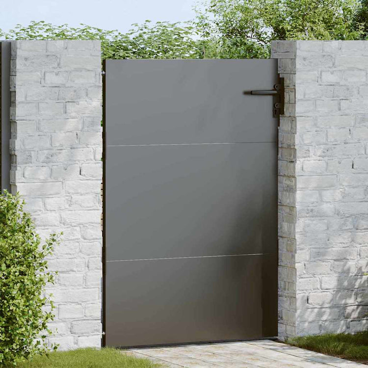 VidaXL Gartentor mit Schloss schwarz 85 x 125 cm pulverbeschichteter Stahl