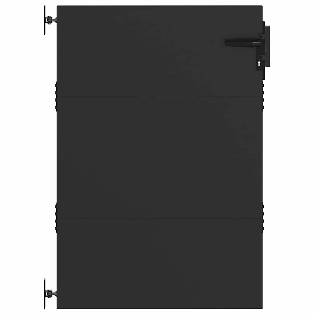 VidaXL Gartentor mit Schloss schwarz 85 x 125 cm pulverbeschichteter Stahl