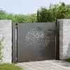 VidaXL Gartentor mit Schloss schwarz 110 x 105 cm pulverbeschichteter Stahl
