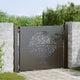 VidaXL Gartentor mit Schloss schwarz 110 x 105 cm pulverbeschichteter Stahl