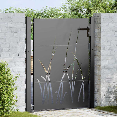 Vidaxxl Gartentor mit Schloss schwarz 110 x 155 cm pulverbeschichteter Stahl