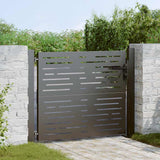 VidaXL Gartentor mit Schloss schwarz 110 x 105 cm pulverbeschichteter Stahl - afbeelding 1