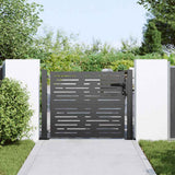 VidaXL Gartentor mit Schloss schwarz 110 x 105 cm pulverbeschichteter Stahl - afbeelding 3