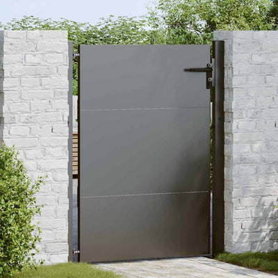 VidaXL Gartentor mit Schloss schwarz 110 x 155 cm pulverbeschichteter Stahl