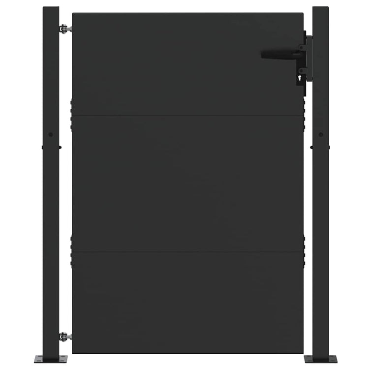 VidaXL Gartentor mit Schloss schwarz 110 x 155 cm pulverbeschichteter Stahl