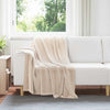Vidaxl Überwurfdecke beige 130 x 150 cm Fleece
