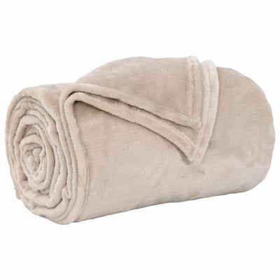 Vidaxl Überwurfdecke Beige 220 x 240 cm Fleece