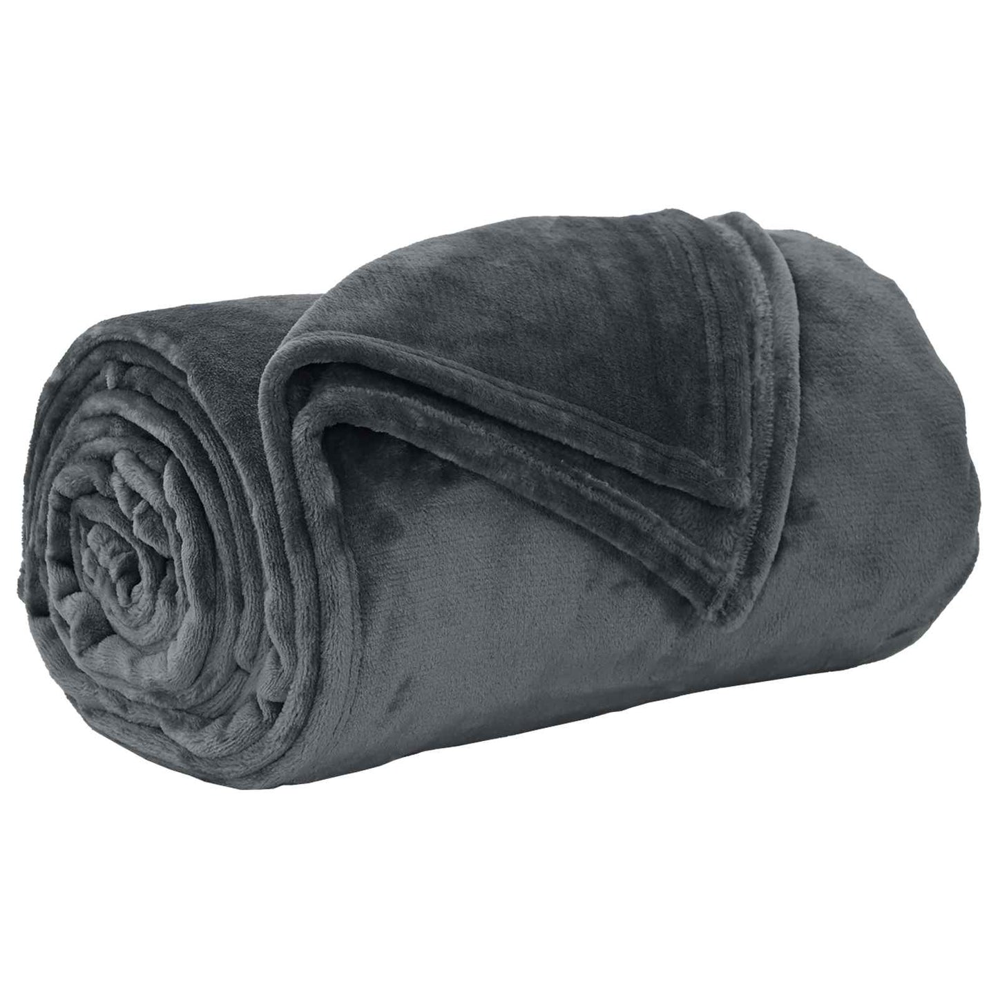 Vidaxl Überwurfdecke dunkelgrau 150 x 200 cm Fleece