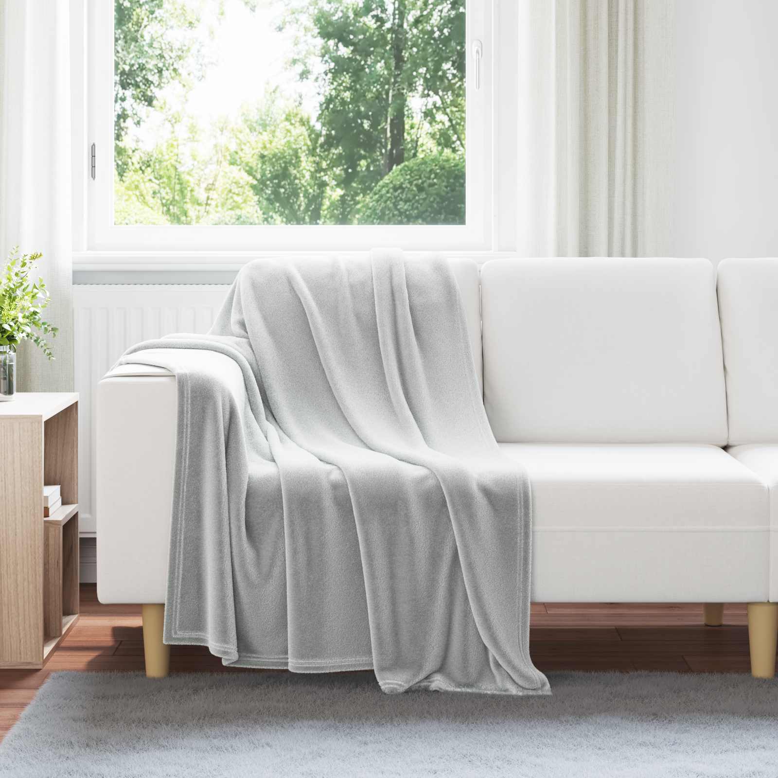 Vidaxx Überwurfdecke grau 130 x 150 cm Fleece
