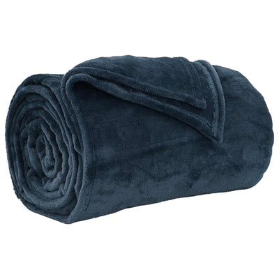 Vidaxx Überwurfdecke Marineblau 220 x 240 cm Fleece