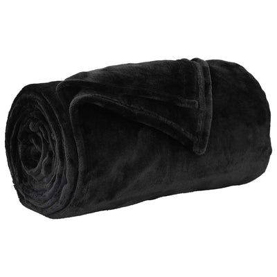 Vidaxx Überwurfdecke schwarz 240 x 270 cm Fleece