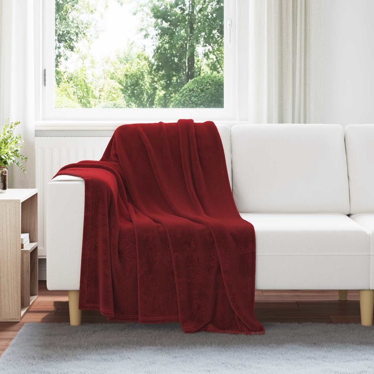 Vidaxx Überwurfdecke bordeauxrot 130 x 150 cm Fleece