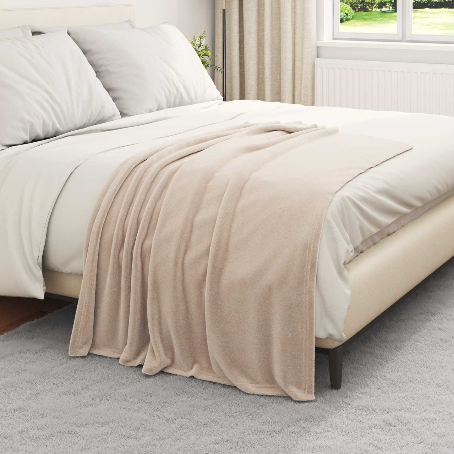 Vidaxl-Teppiche 6 Stück beige 130 x 150 cm Fleece