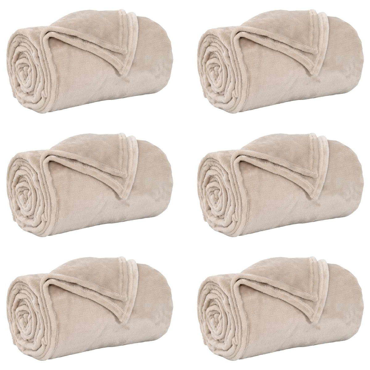 Vidaxl-Teppiche 6 Stück beige 130 x 150 cm Fleece