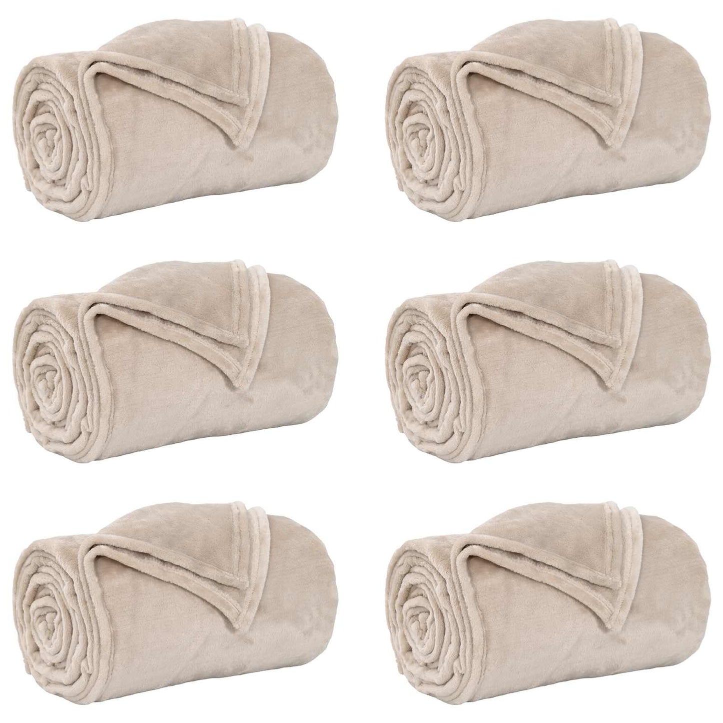 VidaXL Teppiche 6 Stück Beige 150 x 200 cm Fleece