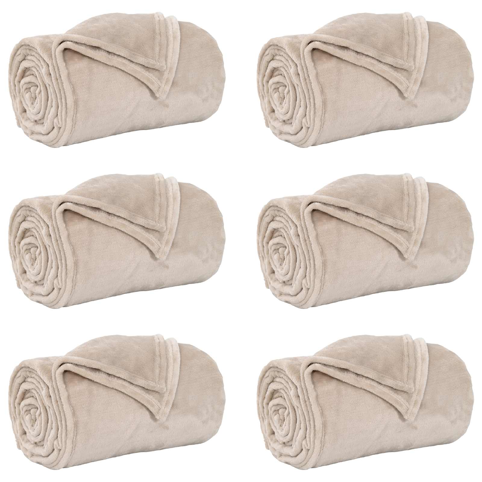 Vidaxl-Teppiche 6 Stück beige 220 x 240 cm Fleece