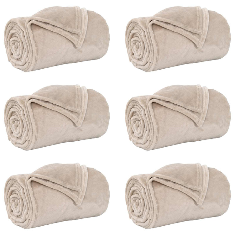 Vidaxl-Teppiche 6 Stück beige 240 x 270 cm Fleece