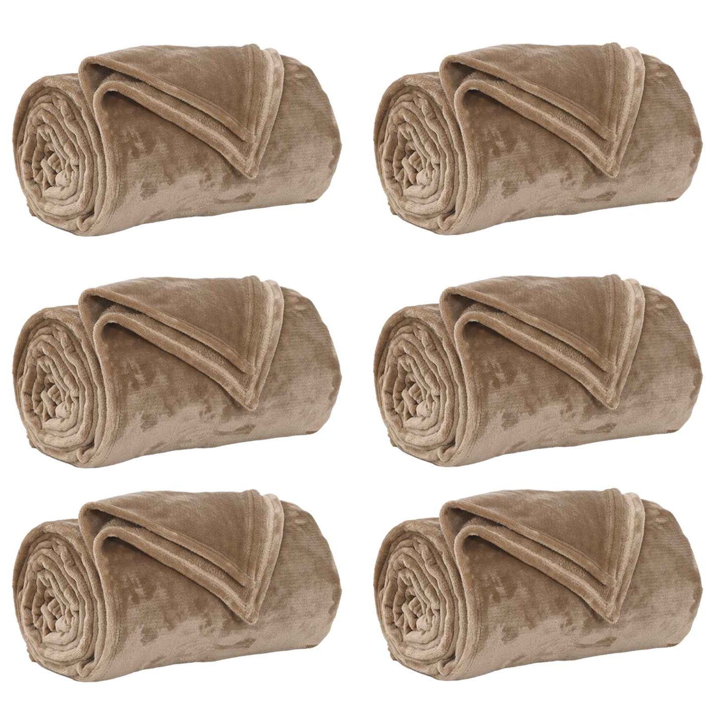 Vidaxl-Teppiche 6 Stück Kamel 150 x 200 cm Fleece