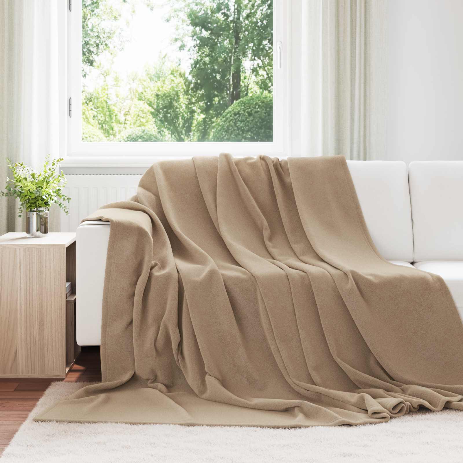 VidaXL Teppiche 6 Stück Kamel 220 x 240 cm Fleece