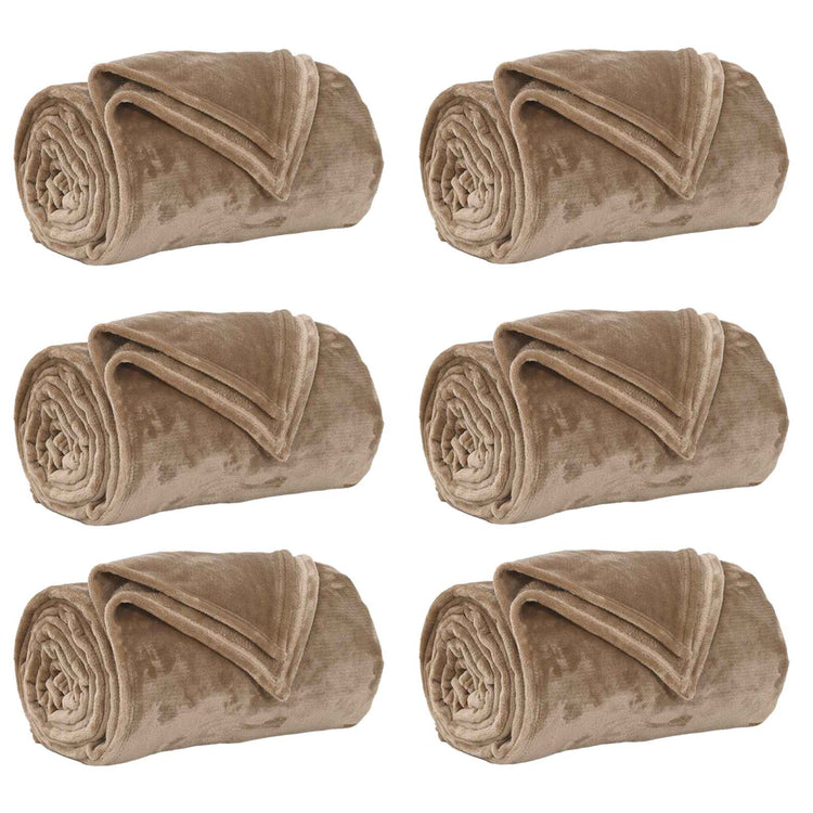VidaXL Teppiche 6 Stück Kamel 220 x 240 cm Fleece