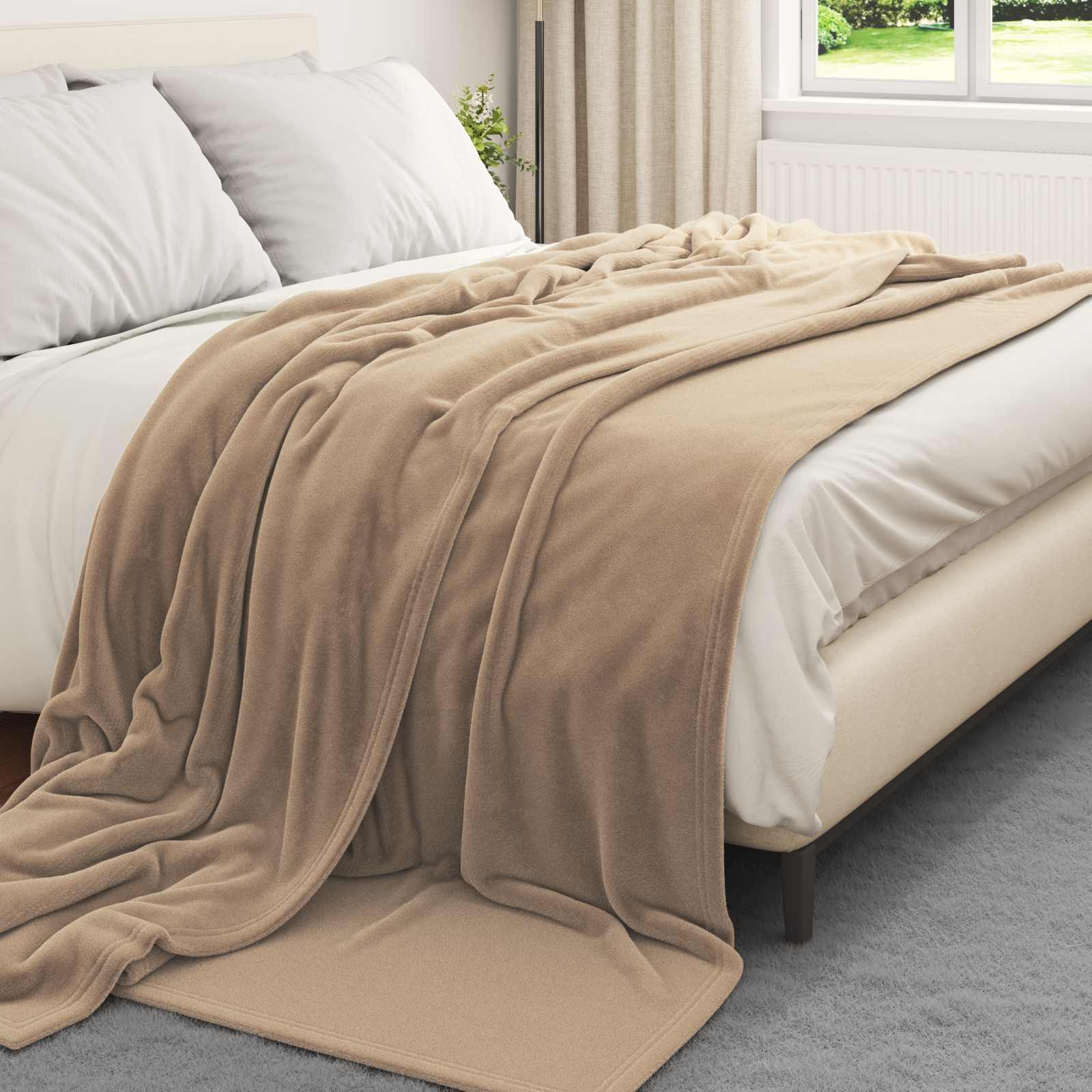 VidaXL Teppiche 6 Stück Kamel 240 x 270 cm Fleece