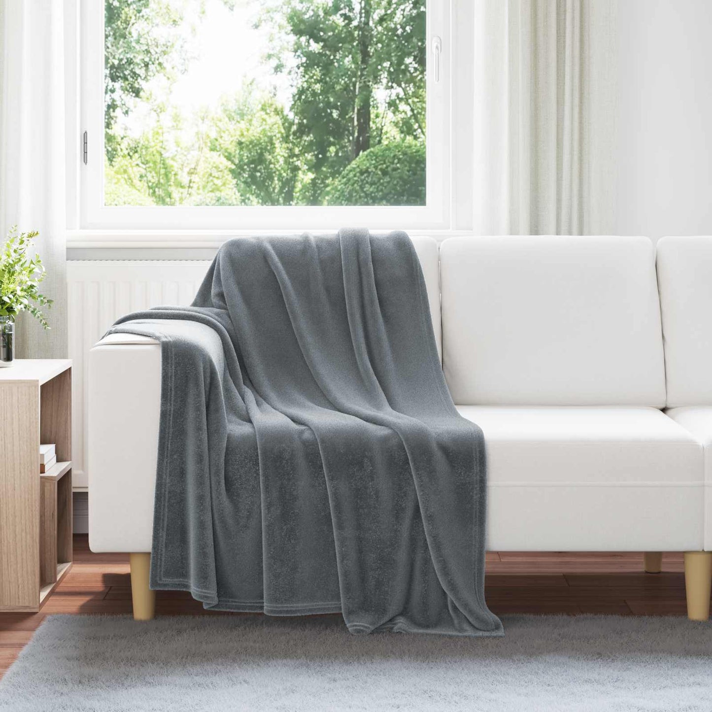 Vidaxl-Teppiche 6 Stück dunkelgrau 130 x 150 cm Fleece