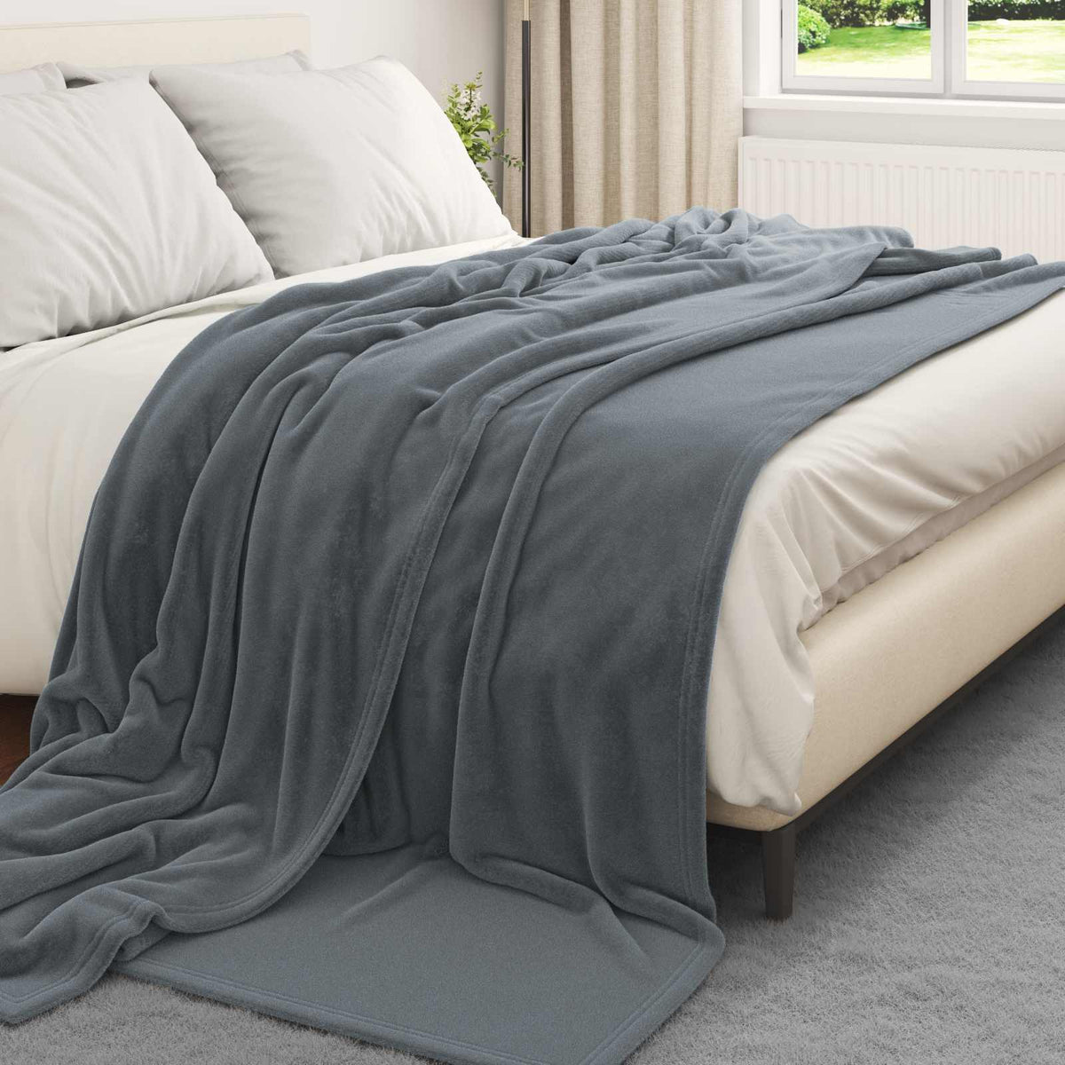 Vidaxl-Teppiche 6 Stück dunkelgrau 220 x 240 cm Fleece