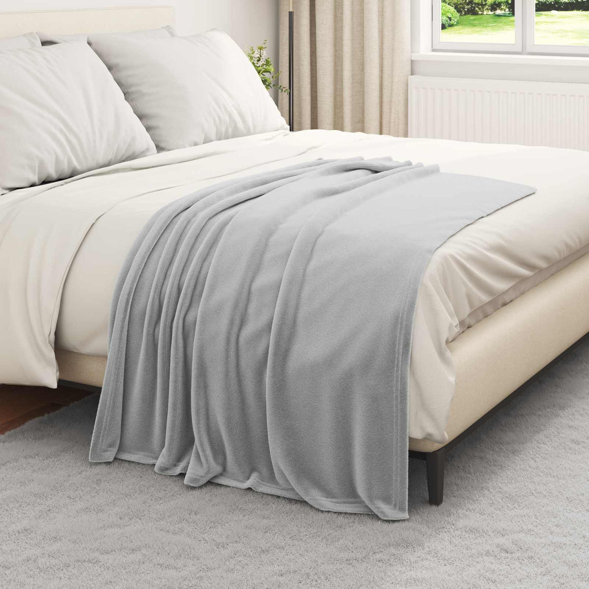 Vidaxl-Teppiche 6 Stück grau 130 x 150 cm Fleece