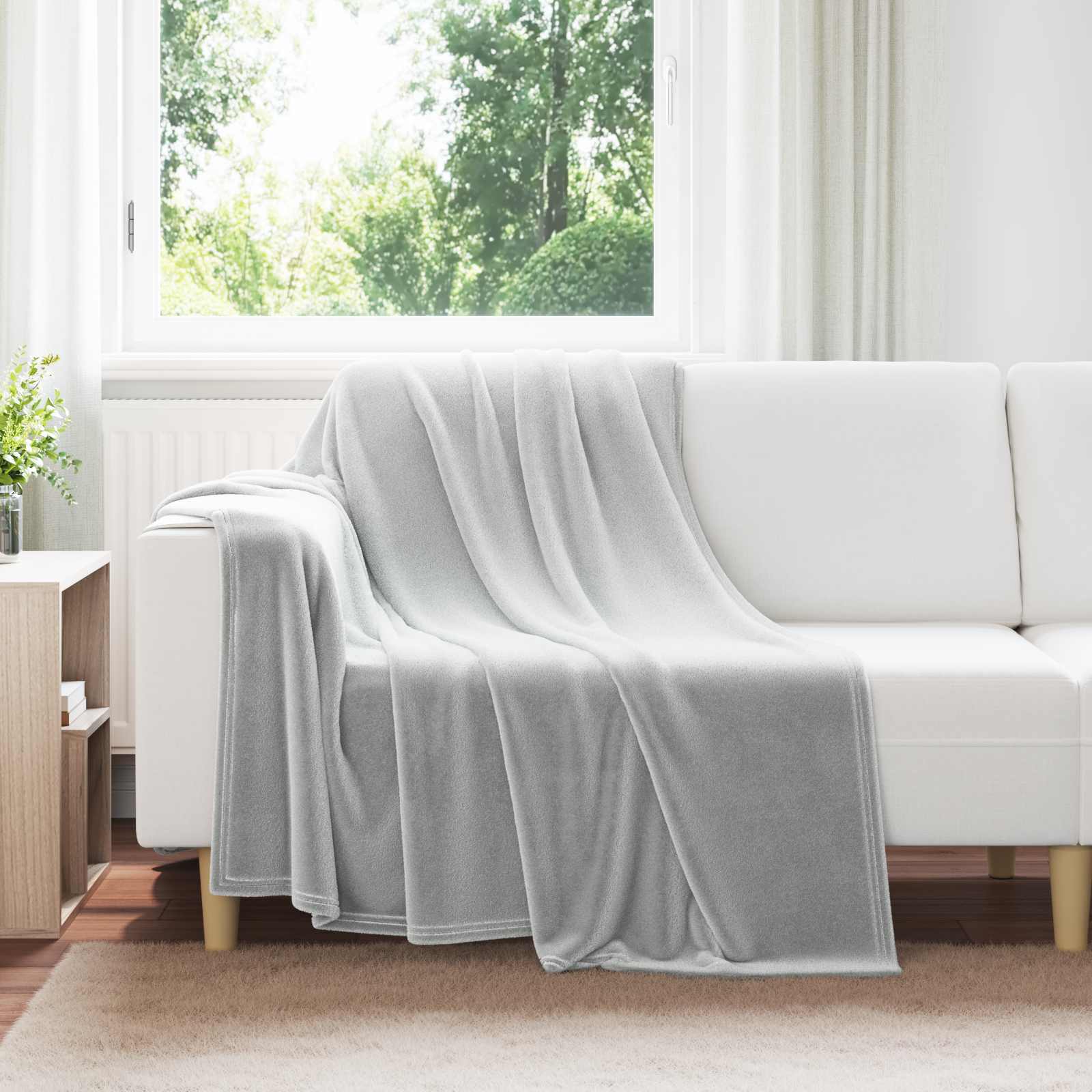 Vidaxl-Teppiche 6 Stück grau 150 x 200 cm Fleece