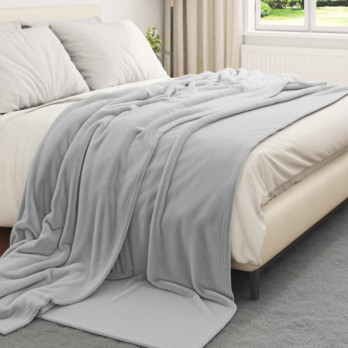 VidaXL Teppiche 6 Stück grau 220 x 240 cm Fleece