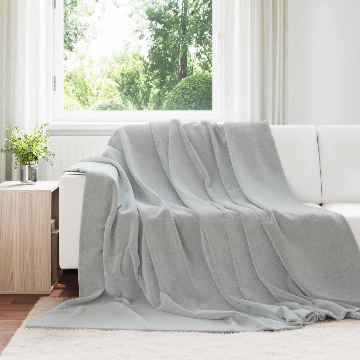 Vidaxl-Teppiche 6 Stück grau 240 x 270 cm Fleece