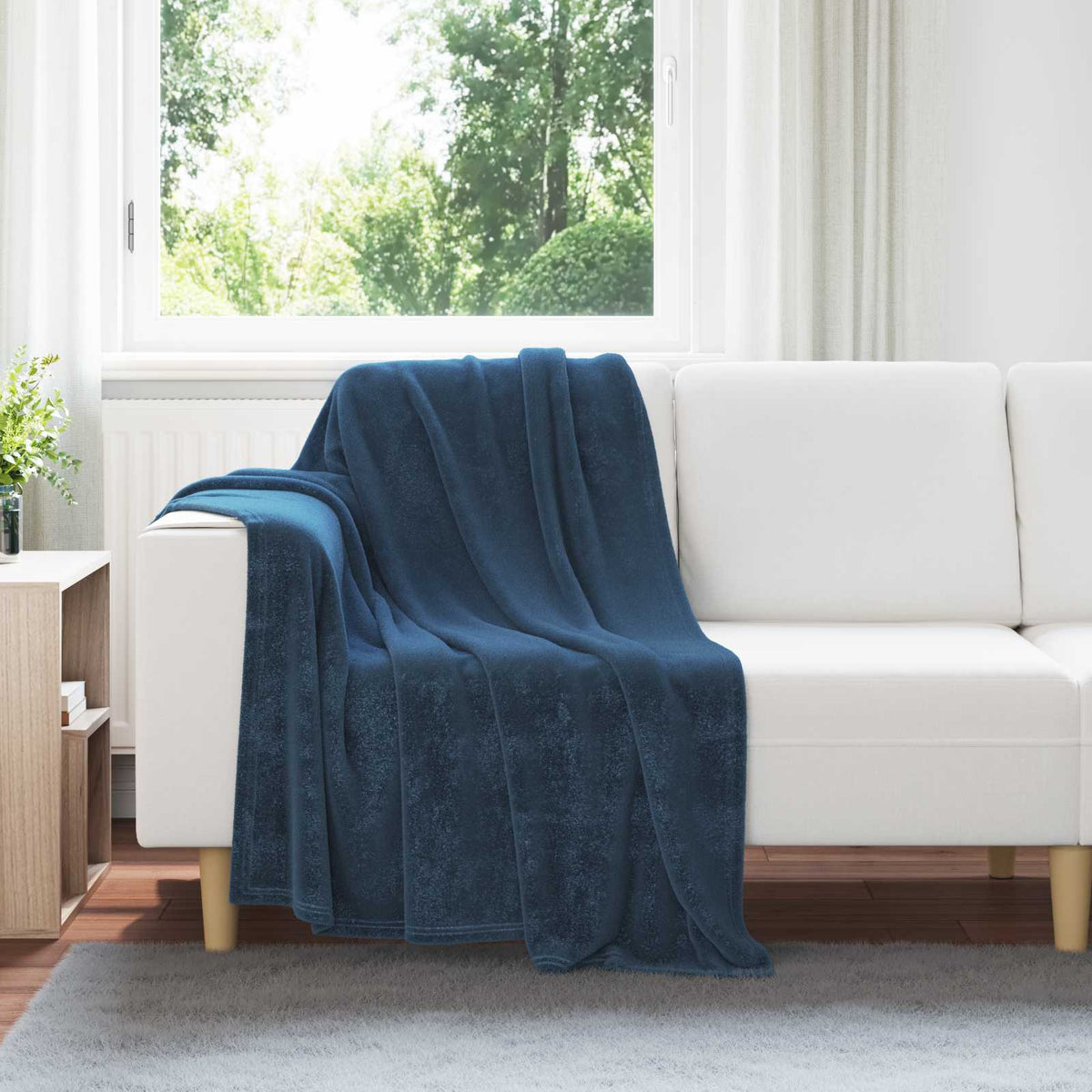 VidaXL Teppiche 6 Stück Marineblau 130 x 150 cm Fleece