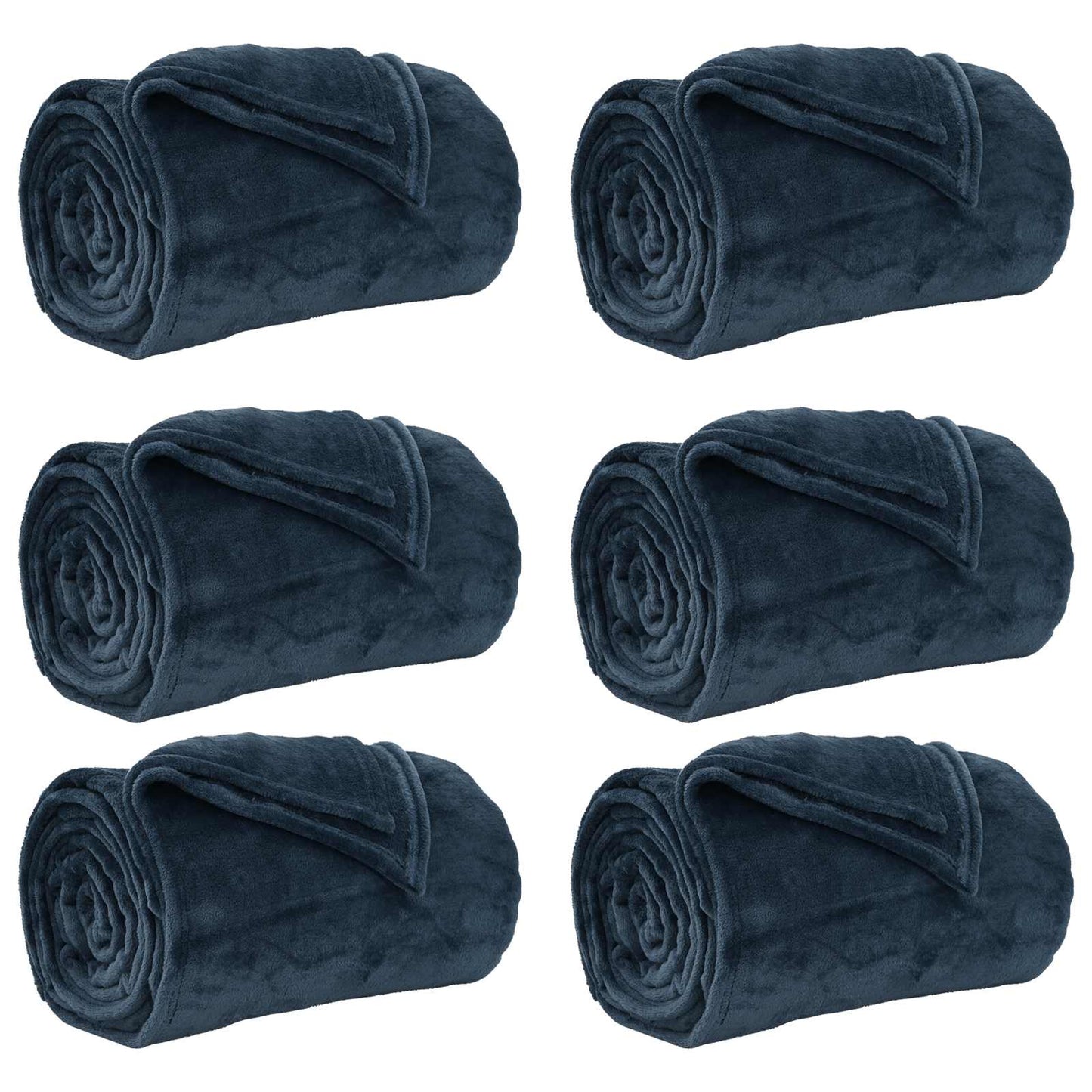 VidaXL Teppiche 6 Stück Marineblau 220 x 240 cm Fleece